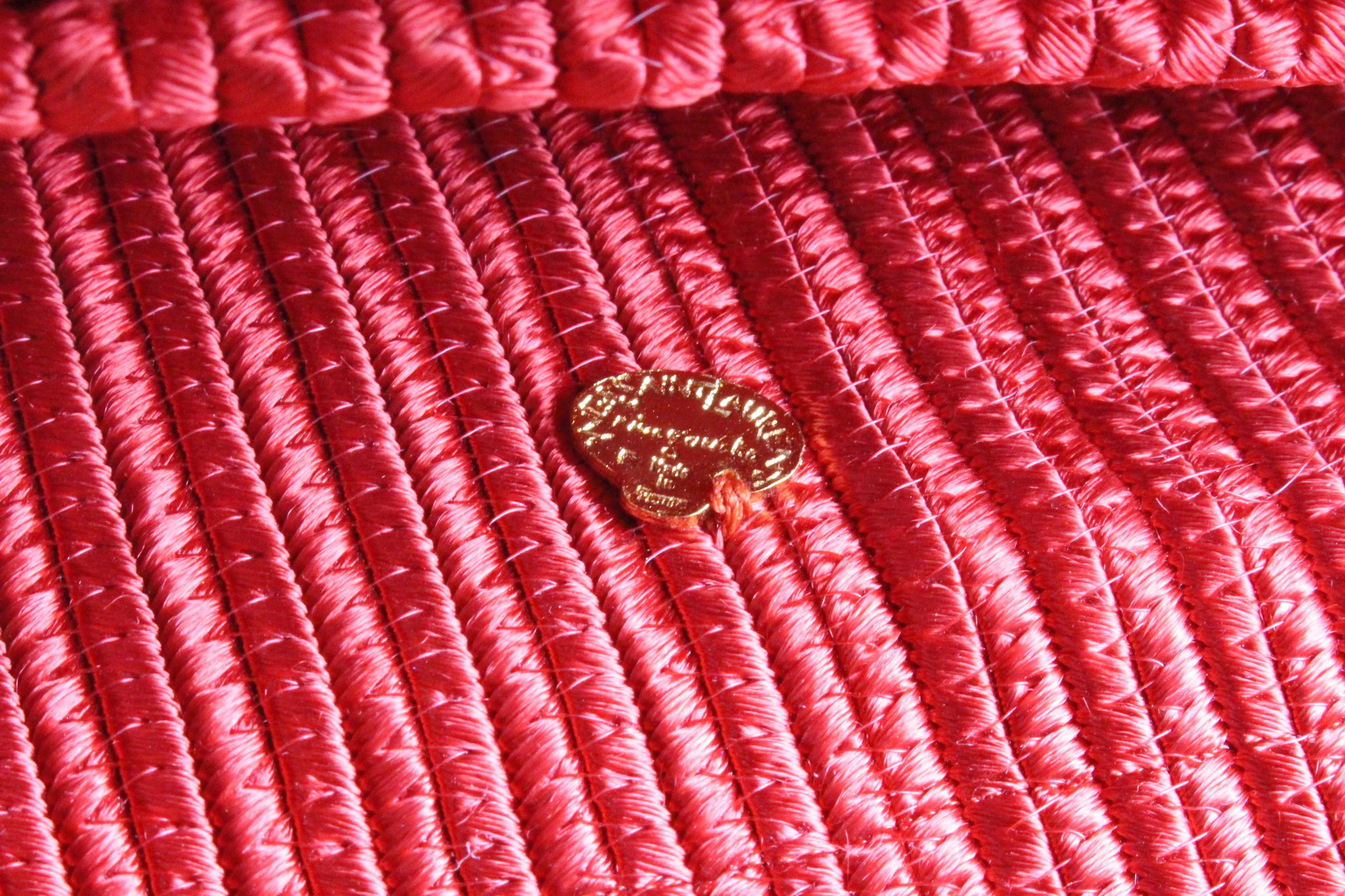 YVES SAINT LAURENT Ribe Gauche red passementerie bag