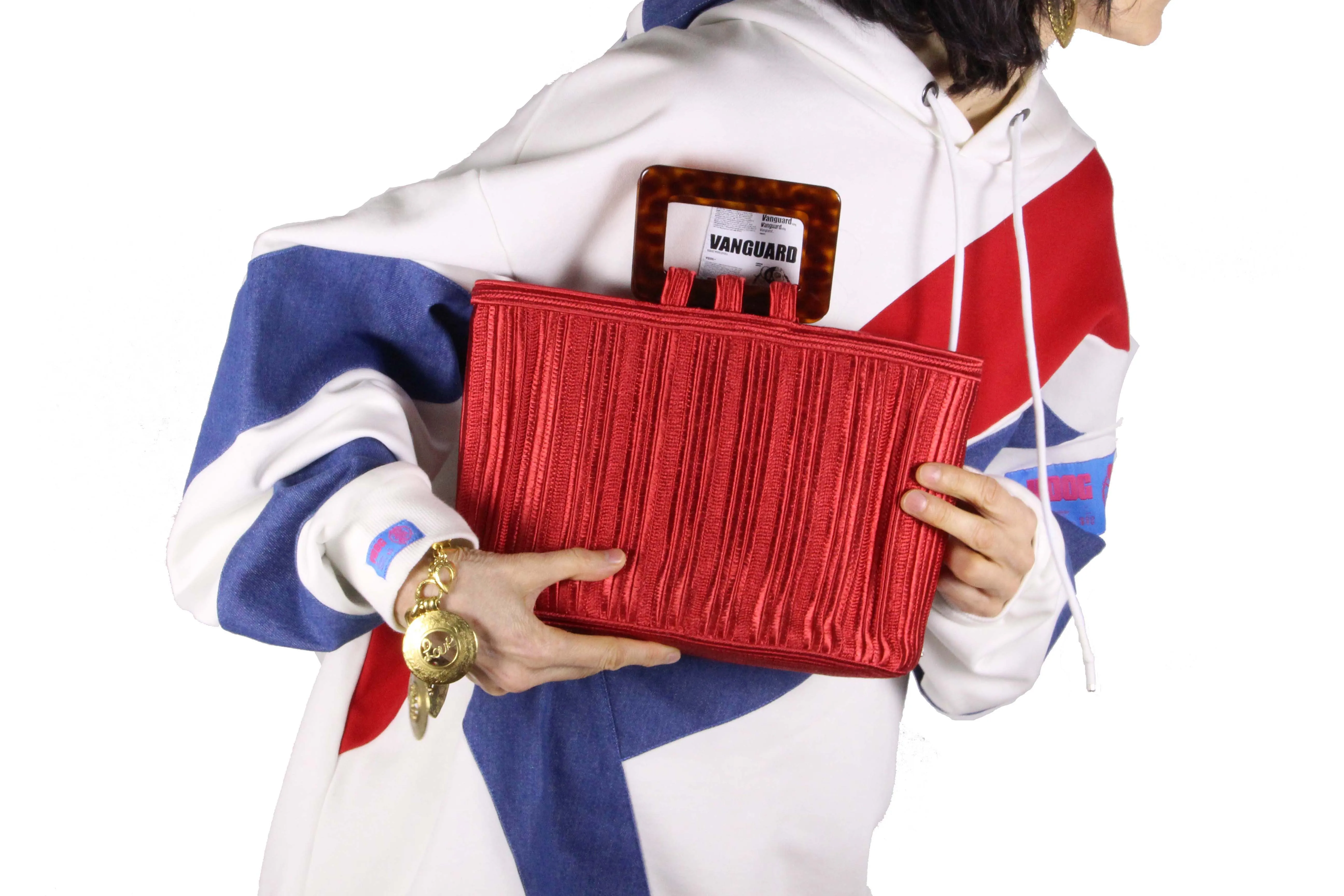 YVES SAINT LAURENT Ribe Gauche red passementerie bag