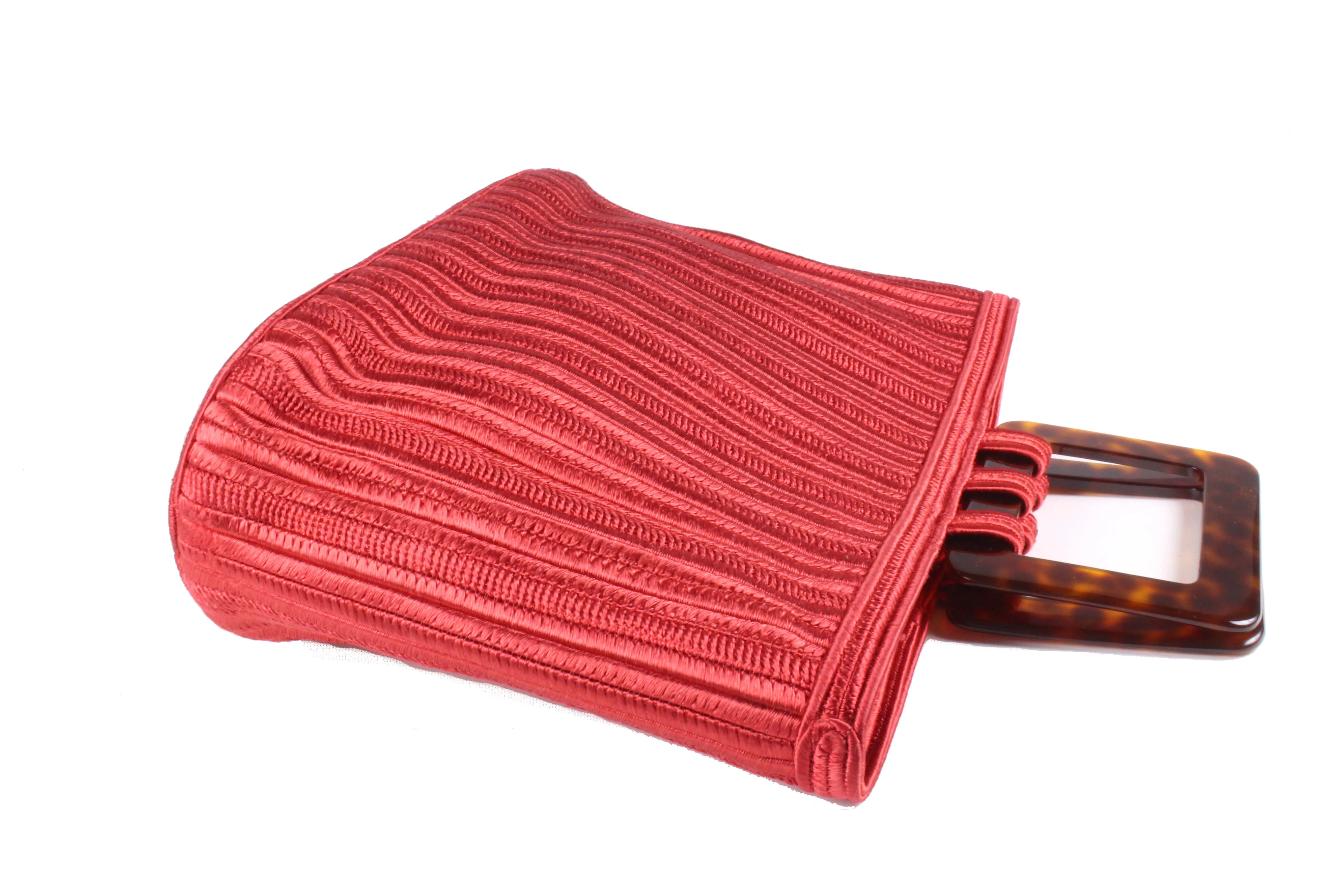 YVES SAINT LAURENT Ribe Gauche red passementerie bag