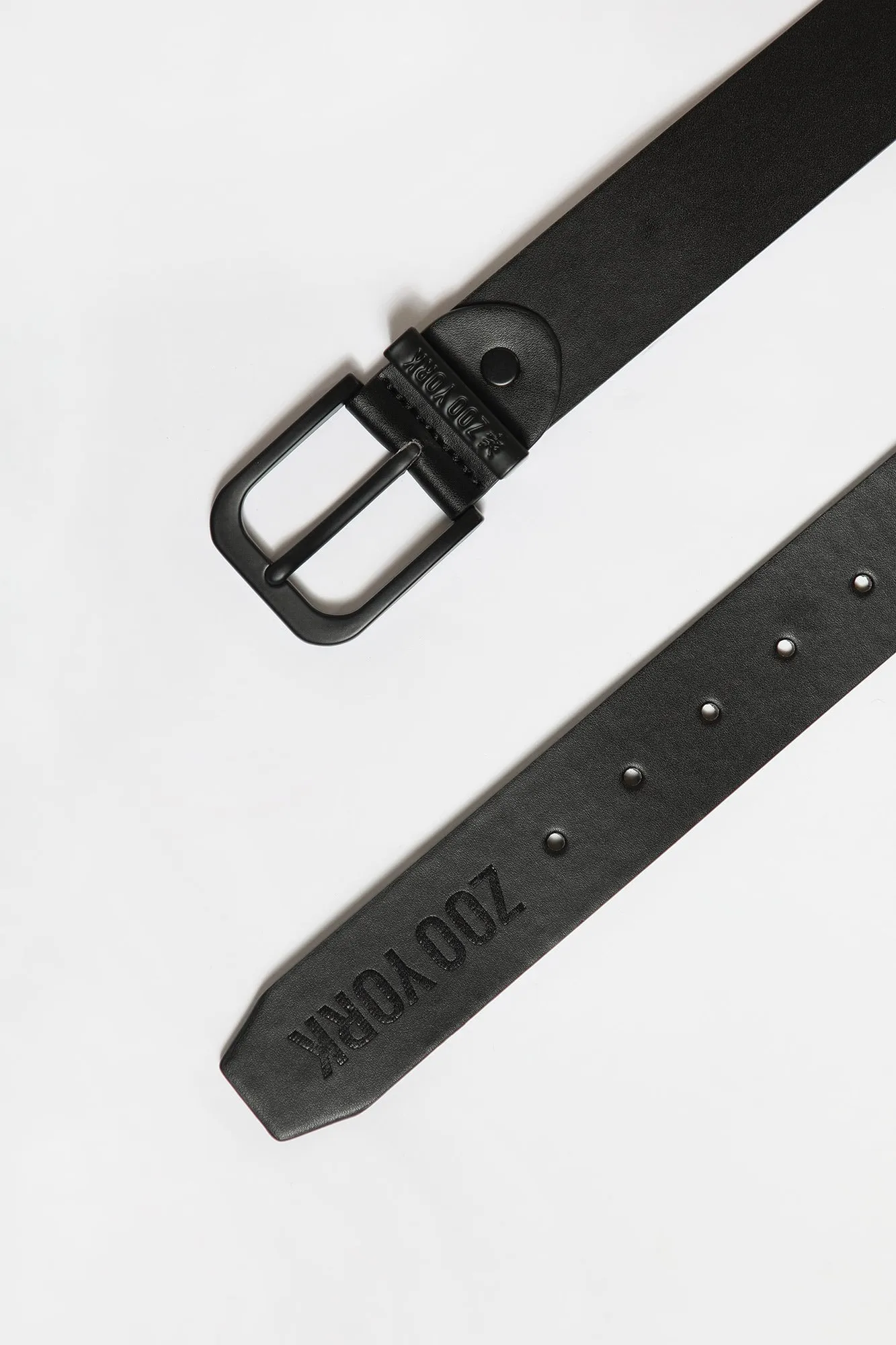 Zoo York Mens Matte Black Belt